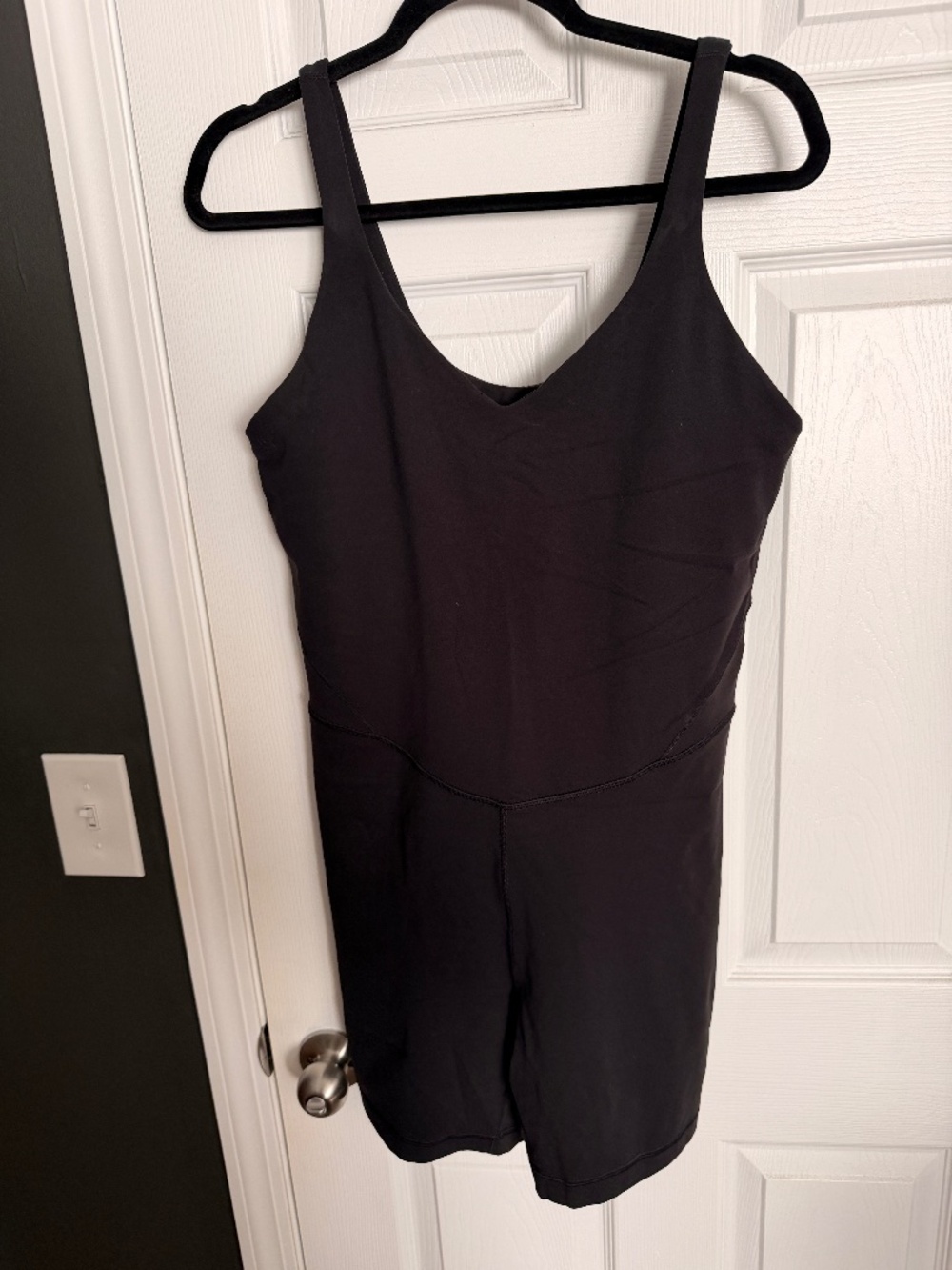 Lululemon Black Align Bodysuit Romper 6" Size 14